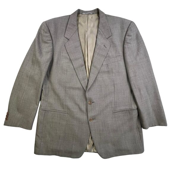 Ermenegildo Zegna Soft Blazer Men 46R Wool 2 Button Tweed Sport Coat Jacket - Picture 2 of 15